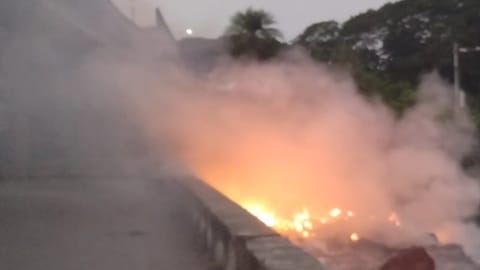 Chennai Citizen Connect: Burning garbage under railway flyover creates health concerns in Chengai   