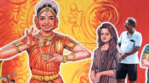 Mural on culture and empowerment by Ravishankar and his team