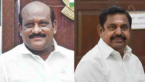 (L) Govi Chezhiaan, (R) Edappadi K Palaniswami 