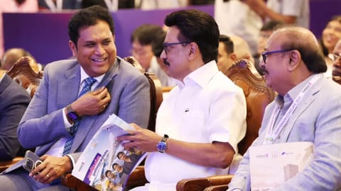 Chief Minister Stalin and  TRB Rajaa at the Conversion Conclave 2026 on Thursday 