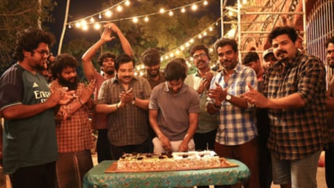 Celebration at the shooting spot 