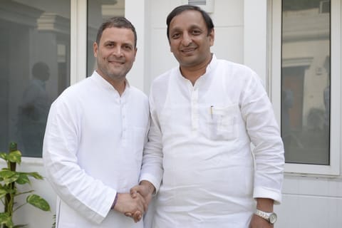 Sachin Sawant with Rahul Gandhi 