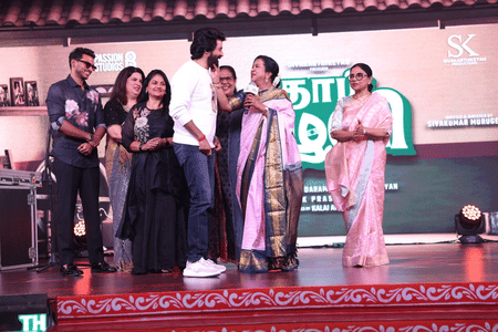 Sivakarthikeyan lauds Radhika Sarathkumar for shooting for 'Thaai Kelavi' despite knee pain
