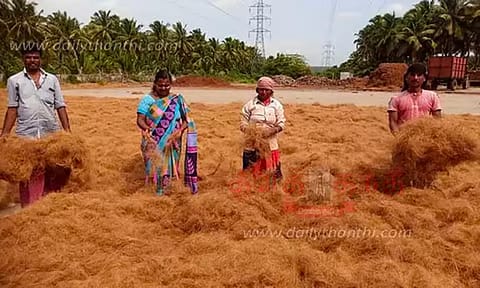 Rs 100 crore Pollachi coir exports hit in a week due to West Asia war
