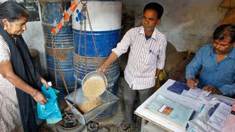 Image of ration shop used for representative purpose
