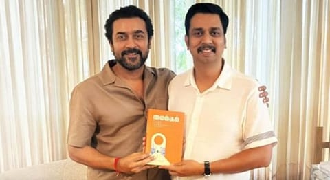  L-R:  Suriya and Director TJ Gnanavel
