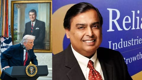 US President Donald Trump and Billionaire Mukesh Ambani