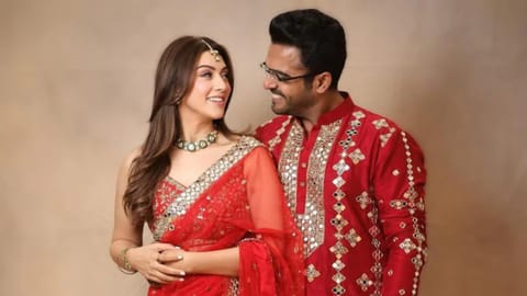 Hansika Motwani and her husband, Sohael Khaturiya