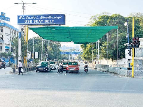 Green cover installed at Anna Salai-Binny Road Junction