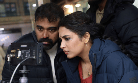 Priyanka Arul Mohan worked for 12 hours everyday while making 'Made in Korea': Ra Karthik
