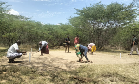 Archaeological excavation work at Pattinamarudur