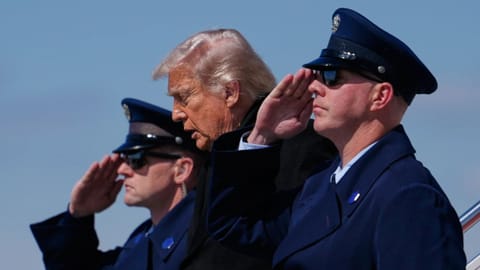 President Donald Trump arrives on Air Force One, Wednesday, March 18, 2026, at Dover Air Force Base, Del., to attend the casualty return for the six crew members of an Air Force refueling aircraft who died when their plane crashed in western Iraq while supporting operations against Iran.
