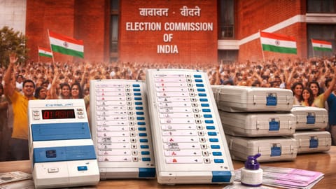 Electronic voting in front of Election Commission