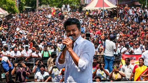Tamilaga Vettri Kazhagam (TVK) chief and actor Vijay campaigns 