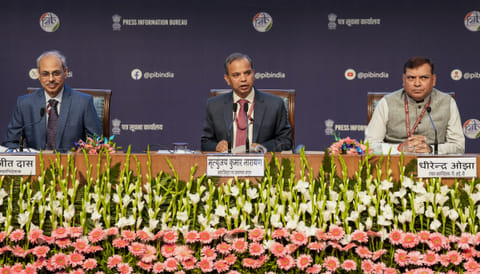 Officials address press conference on Census 2027 in Delhi