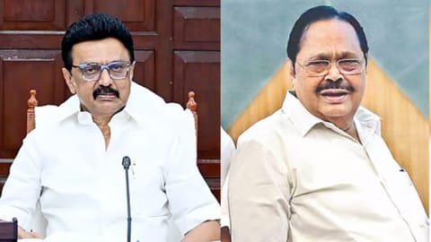 (L) MK Stalin, (R) Duraimurugan 