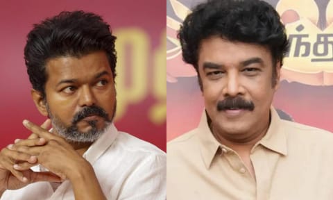 (L_R) Actor and TVK founder Vijay, film maker Sundar C