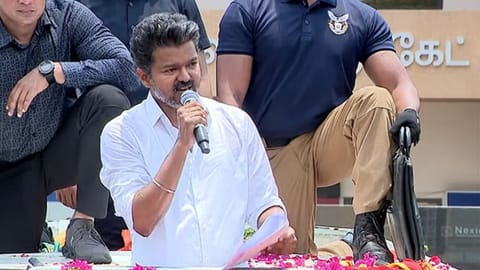 TVK chief Vijay in Puducherry