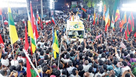 AIADMK chief Edappadi Palaniswami campaigning in Perambalur