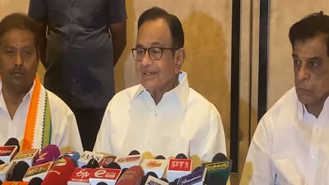 Congress Rajya Sabha MP and former Union Minister, P Chidambaram 