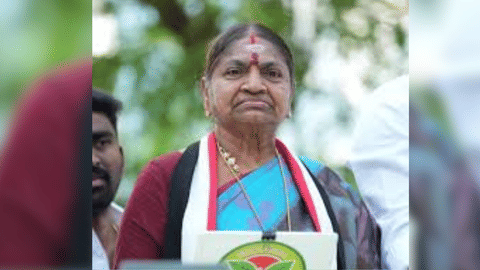 Valarmathi, former minister and AIADMK candidate from Thousand Lights constituency