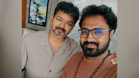 Editor Pradeep E Raghav with Vijay