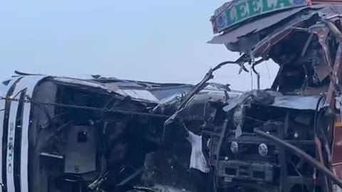 Lorry hits government bus