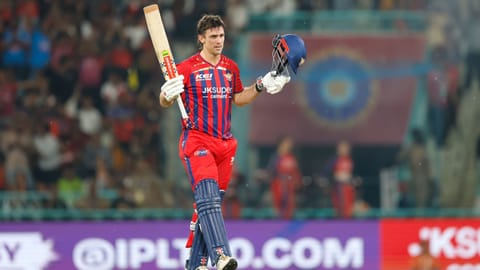 Mitchell Marsh scored his second IPL hundred against Royal Challengers Bengaluru in Lucknow.