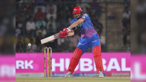 Delhi Capitals' Ashutosh Sharma plays a shot during the Indian Premier League (IPL) 2026 T20 cricket match between Delhi Capitals and Kolkata Knight Riders, in New Delhi.