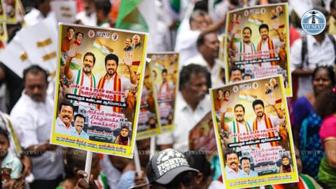 TNCC on Friday launched a statewide protest against Governor Rajendra Vishwanath Arlekar for his refusal to invite the TVK