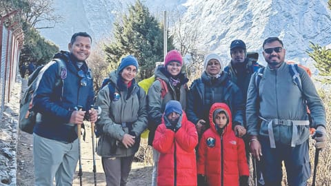 Tamil Nadu trekkers at Everest Base Camp