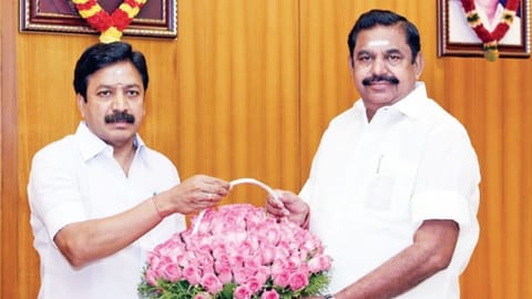 CVe Shanmugam and Edappadi K Palaniswami
