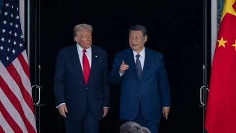 &nbsp;US President Donald Trump with China President Xi Jinping