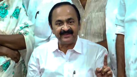 Kerala Chief Minister-designate VD Satheesan speaks to the media, in Thiruvananthapuram, Thursday, May 14, 2026 