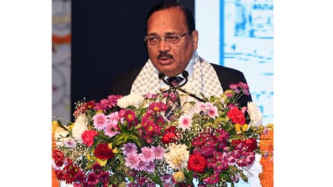 Chief Justice of India (CJI) Surya Kant addresses the inaugural session of a conference organised by the Rajasthan State Legal Services Authority, at Rajasthan International Centre, in Jaipur, Friday, Feb. 20, 2026 