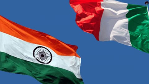 India and Italy flag