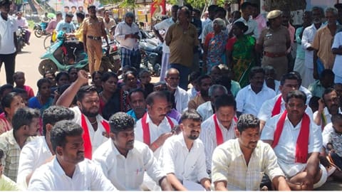 Protest by the victim's family