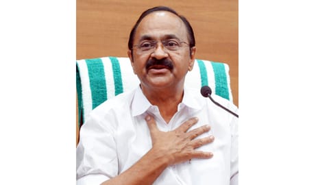Kerala Chief Minister VD Satheesan addresses a press conference after a cabinet meeting, in Thiruvananthapuram, Wednesday, May 20, 2026 