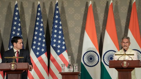 Union External Affairs Minister S Jaishankar, right, and US Secretary of State Marco Rubio during a bilateral meeting, at Hyderabad House, in New Delhi, Sunday, May 24, 2026 