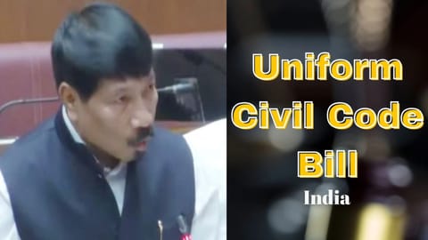 (L) Parliamentary Affairs Minister Atul Bora
