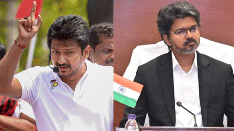L: Udhayanidhi Stalin; R: CM Vijay