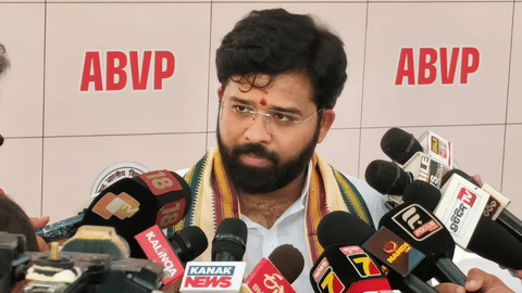 ABVP general secretary Virendra Singh Solanki 