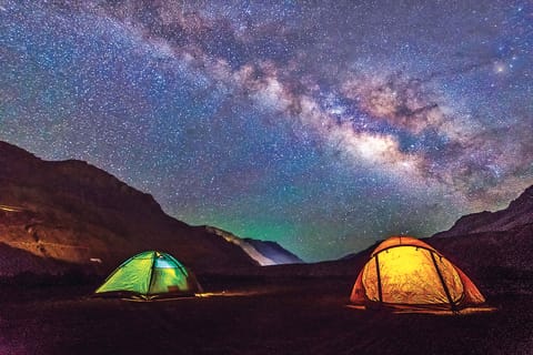 Stargazing camping trips