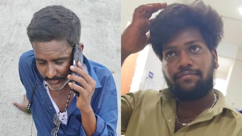 Injured passenger Jayasankar and driver Kishore