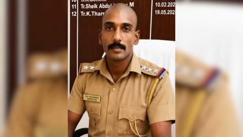 Suspended police inspector Dhileepan