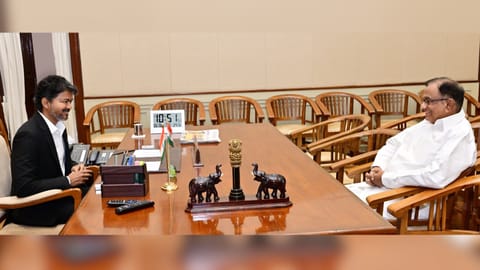 CM Vijay and congress leader P Chidambaram