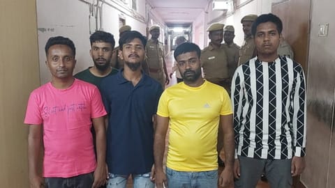 Convicted Bangladeshi citizens at the Karur court on Thursday