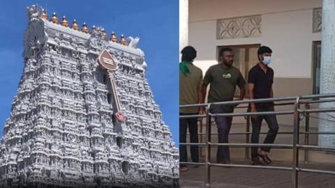 HR&CE Minister S Ramesh in a surprise inspection to temple