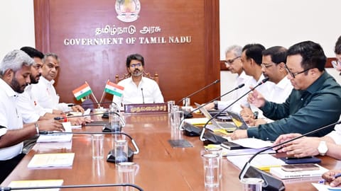 Chief Minister C Joseph Vijay chairing a review meeting of the Mines and Minerals Department at the Secretariat