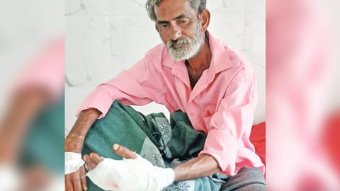 Man injured after fighting off a leopard that attacked him after entering his house to prey on his pet dog in Gudalur.
